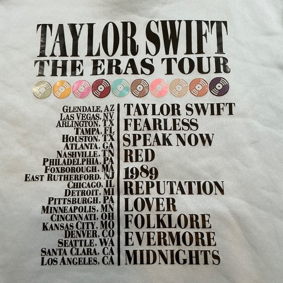 Taylor Swift Eras Tour Blue Hoodie Sweatshirt XL Graphic Album Print - Picture 6 of 7